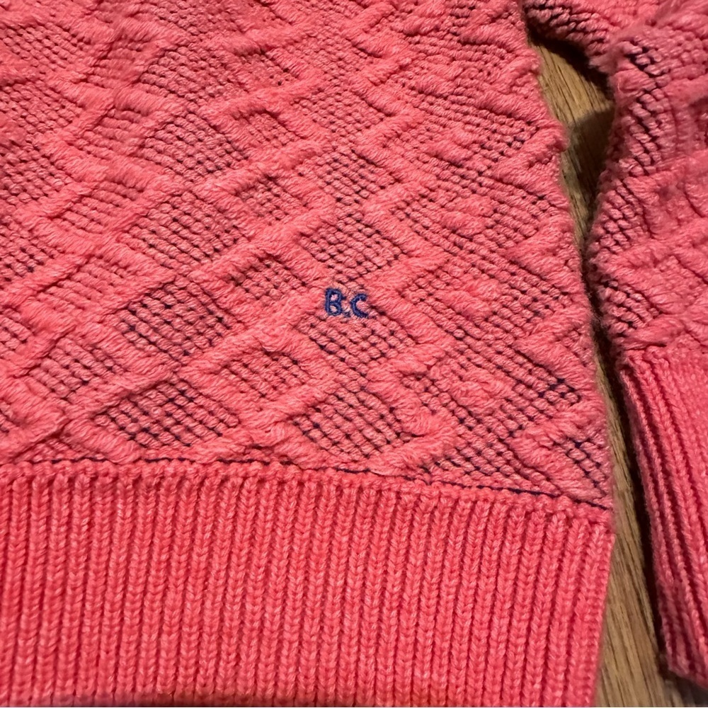 Bobo Choses Pink Knitted Long Sleeve Crewneck Soft Yarn Sweater Medium - Picture 7 of 9